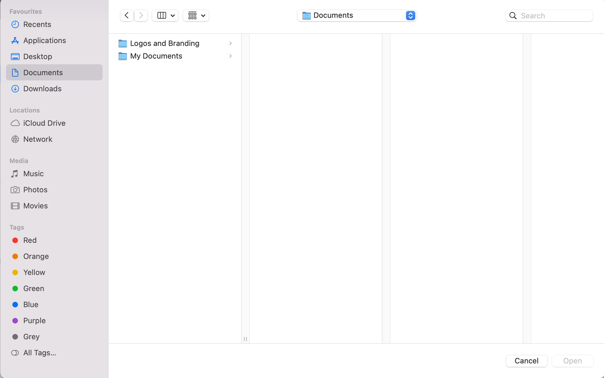 An example file explorer