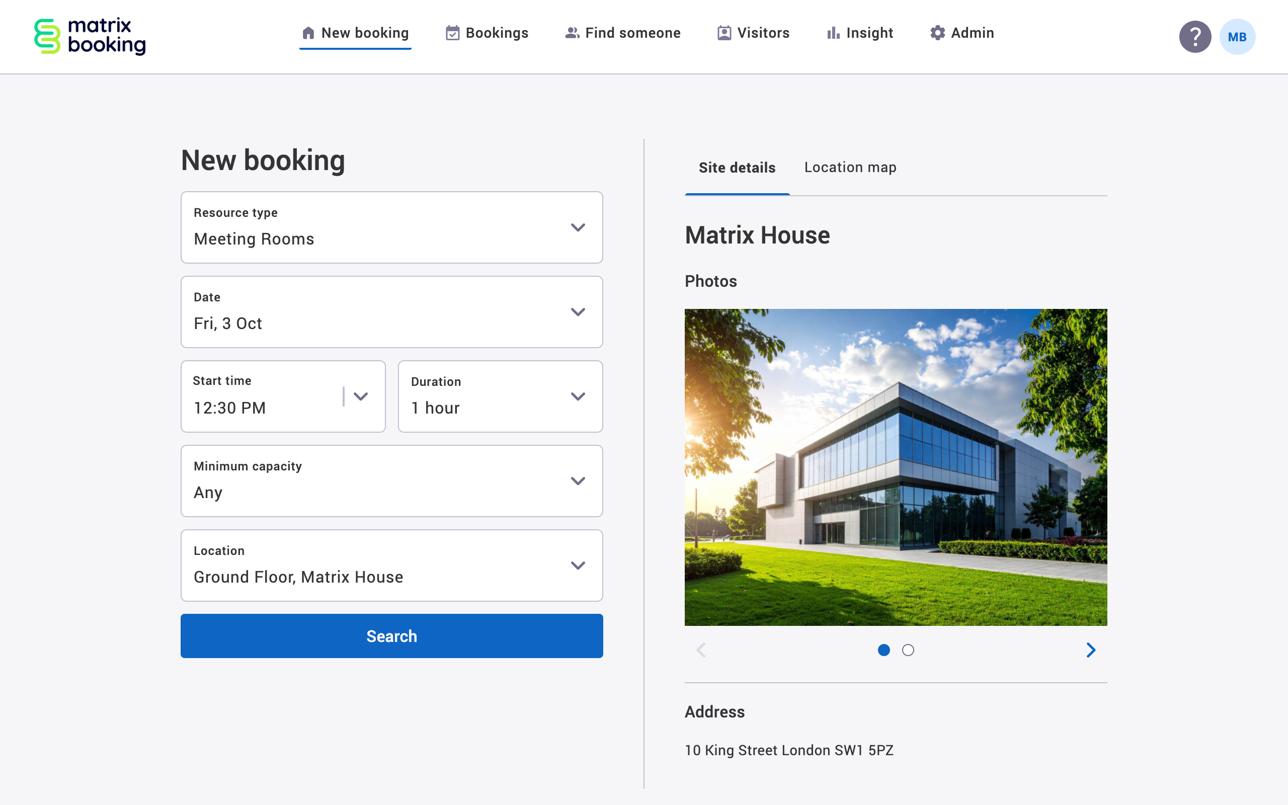 Redesigned new booking screen.