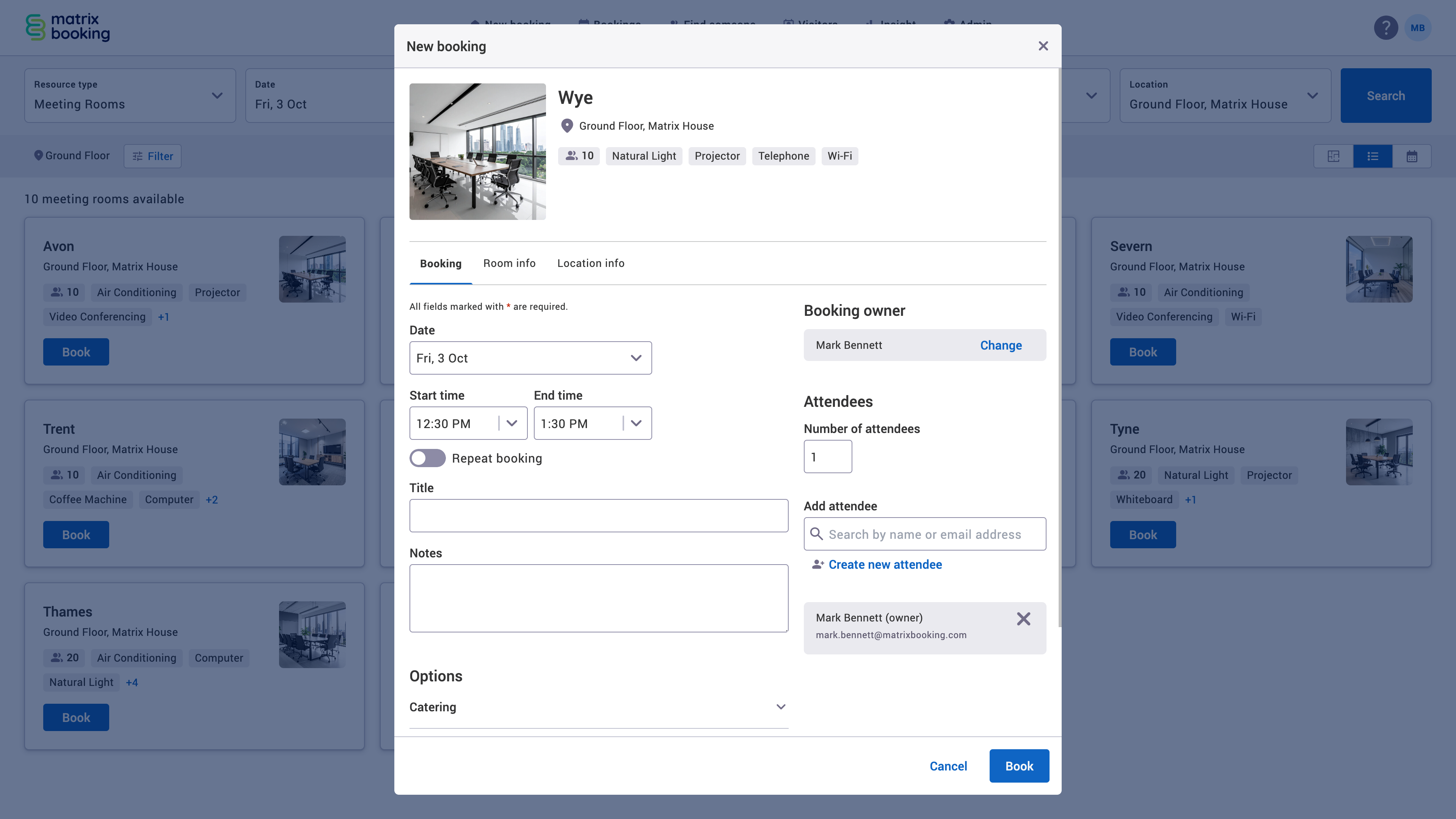 Redesigned new booking pop-up.