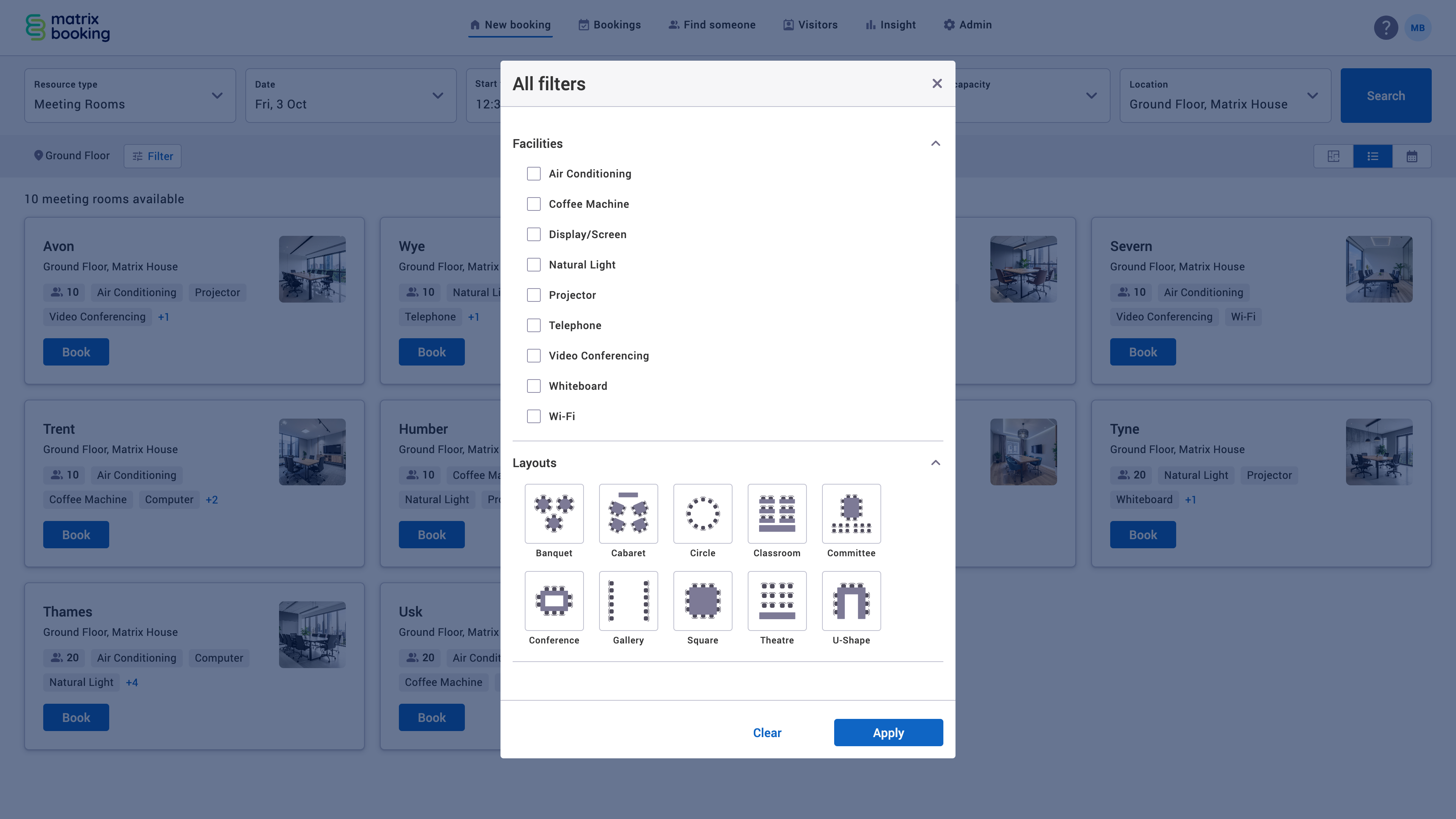 Redesigned all filters pop-up for new booking search results.