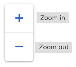 Zoom in and out buttons.