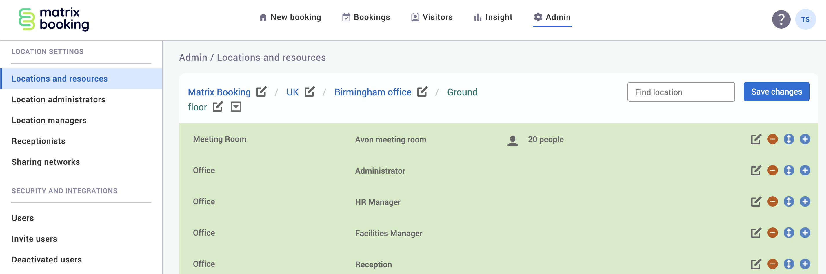 Focussed view of example floor in example building.