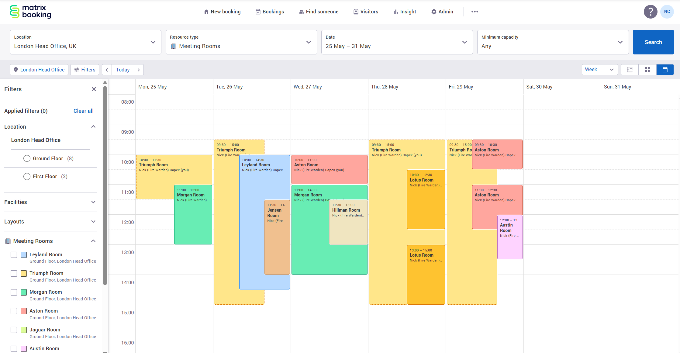 Calendar view