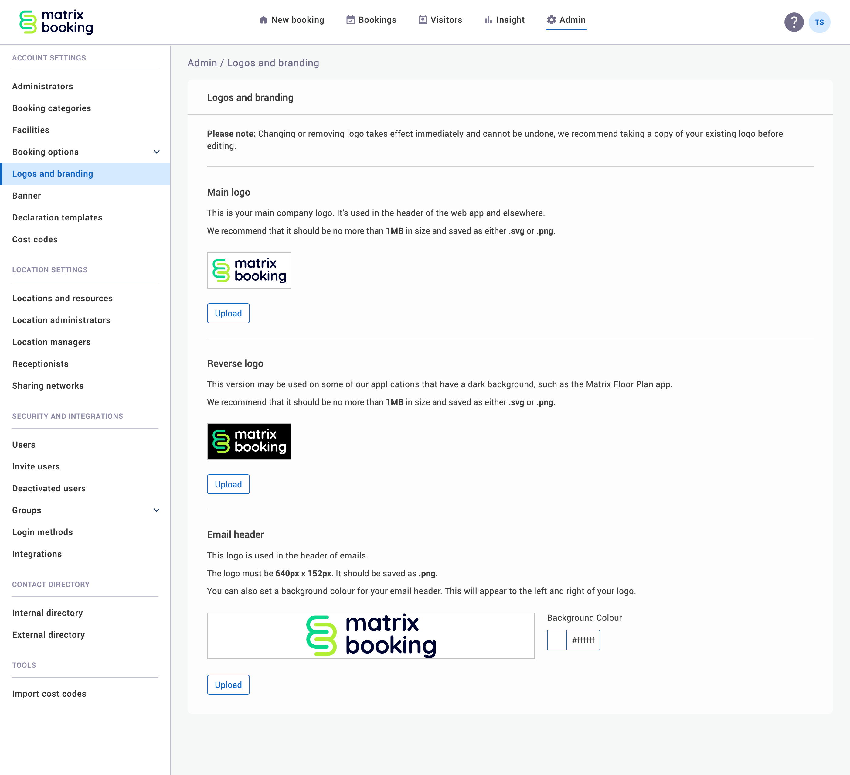 Logos and branding screen.