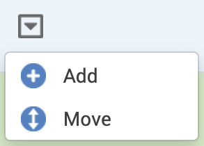 The down-arrow drop-down showing the move tool button.