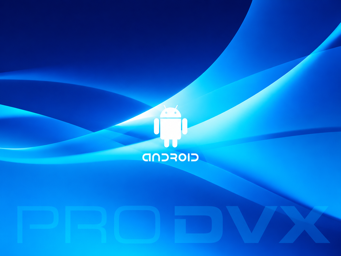 Android blue screen.