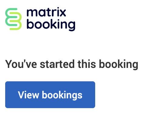 You've started this booking message.