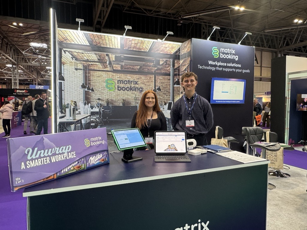 Some of our team presenting our products at an event.